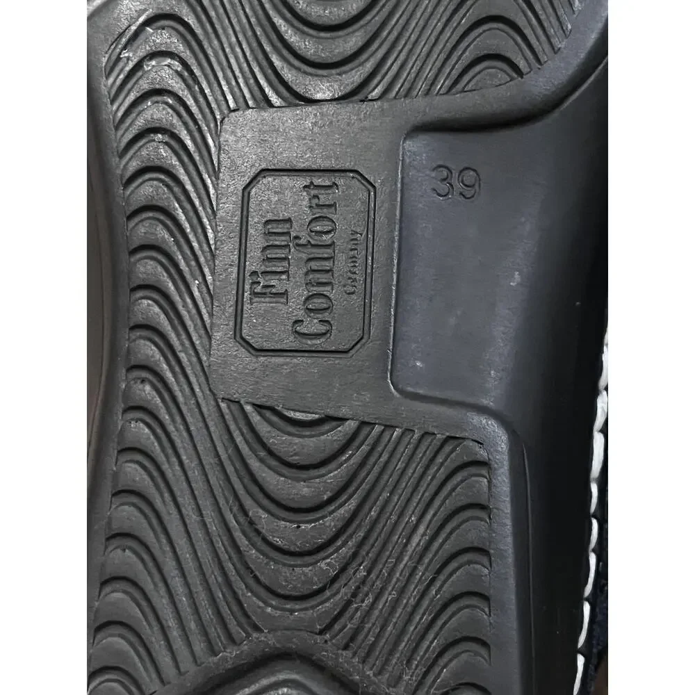 Finn Comfort Finn Mellow Sandals Womens Size EU 39/8.5 Blue Nubuck Wedge
